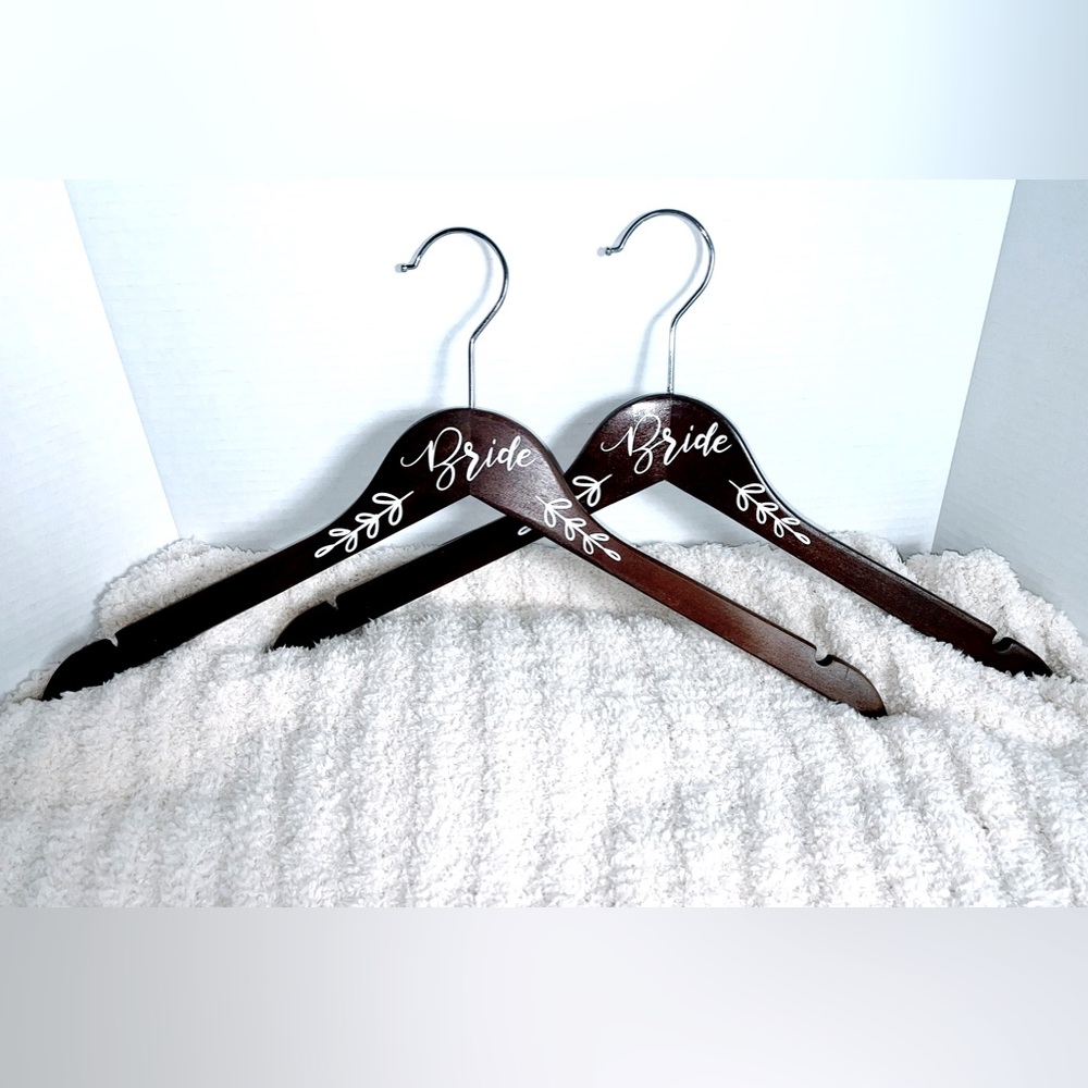 2 Wooden Bride Hangers from Hobby Lobby